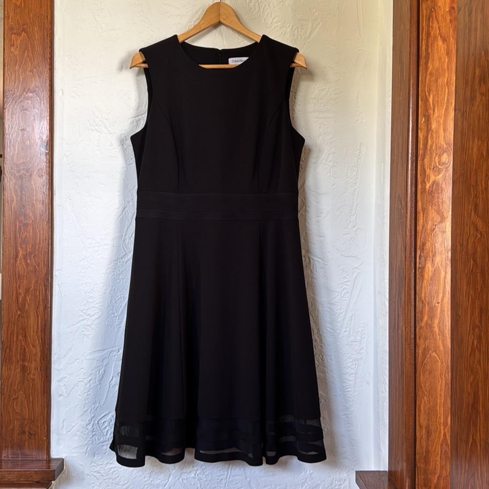 Calvin Klein Sleeveless Black Dress Size 12